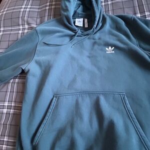 Adidas Men's Teal Hoodie